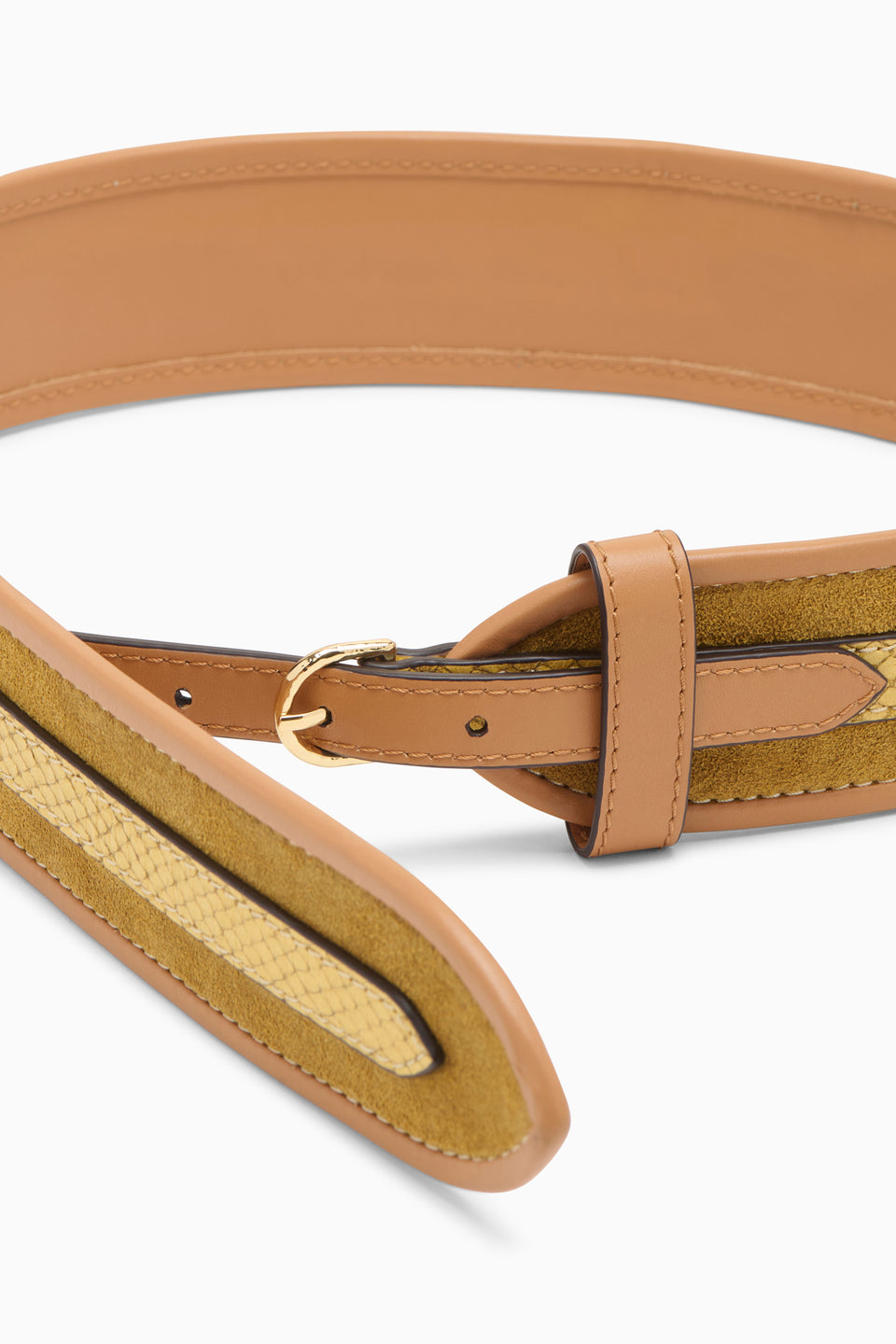 Gemma Patchwork Belt - Camel Patchwork
